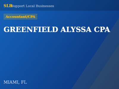 GREENFIELD ALYSSA CPA — Accountant/CPA in MIAMI, FL