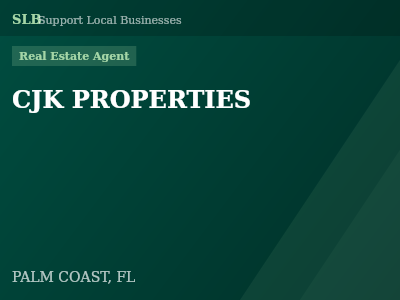 CJK PROPERTIES — Real Estate Agent in PALM COAST, FL