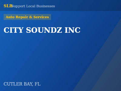 CITY SOUNDZ INC — Auto Repair & Services in CUTLER BAY, FL