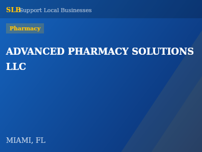 ADVANCED PHARMACY SOLUTIONS LLC — Pharmacy in MIAMI, FL