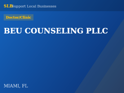 BEU COUNSELING PLLC — Doctor/Clinic in MIAMI, FL