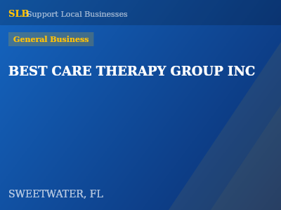 BEST CARE THERAPY GROUP INC — General Business in SWEETWATER, FL