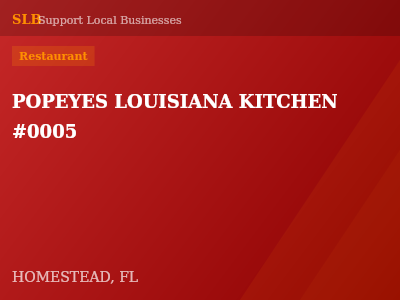 POPEYES LOUISIANA KITCHEN #0005 — Restaurant in HOMESTEAD, FL