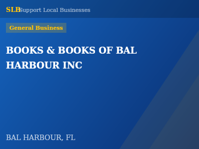 BOOKS & BOOKS OF BAL HARBOUR INC — General Business in BAL HARBOUR, FL