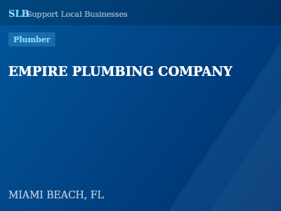 EMPIRE PLUMBING COMPANY — Plumber in MIAMI BEACH, FL