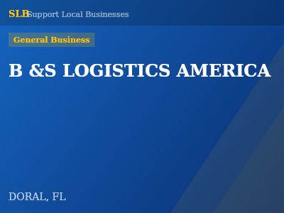 B &S LOGISTICS AMERICA — General Business in DORAL, FL