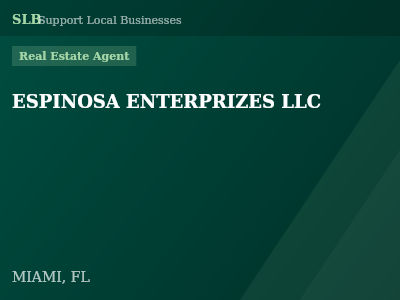 ESPINOSA ENTERPRIZES LLC — Real Estate Agent in MIAMI, FL
