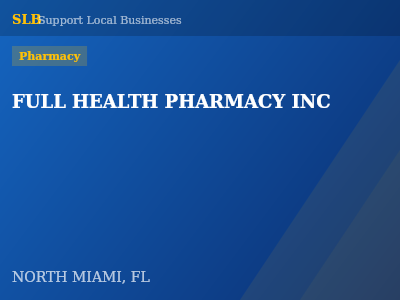 FULL HEALTH PHARMACY INC — Pharmacy in NORTH MIAMI, FL