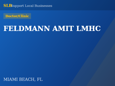 FELDMANN AMIT LMHC — Doctor/Clinic in MIAMI BEACH, FL