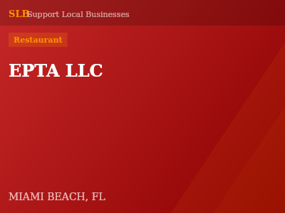 EPTA LLC — Restaurant in MIAMI BEACH, FL