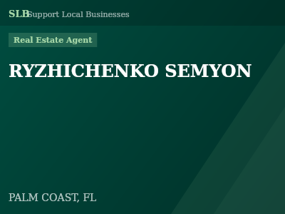 RYZHICHENKO SEMYON — Real Estate Agent in PALM COAST, FL