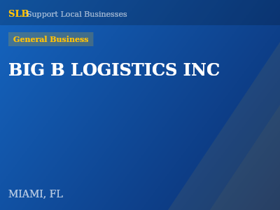 BIG B LOGISTICS INC — General Business in MIAMI, FL