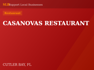 CASANOVAS RESTAURANT — Restaurant in CUTLER BAY, FL