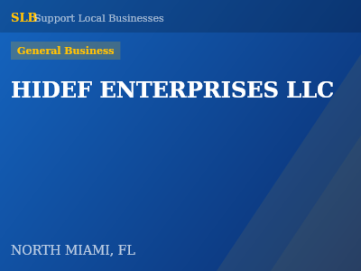 HIDEF ENTERPRISES LLC — General Business in NORTH MIAMI, FL