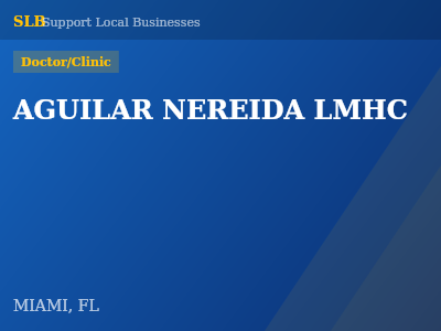 AGUILAR NEREIDA LMHC — Doctor/Clinic in MIAMI, FL