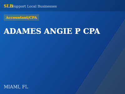 ADAMES ANGIE P CPA — Accountant/CPA in MIAMI, FL