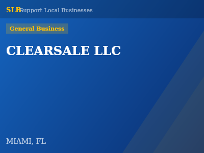 CLEARSALE LLC — General Business in MIAMI, FL