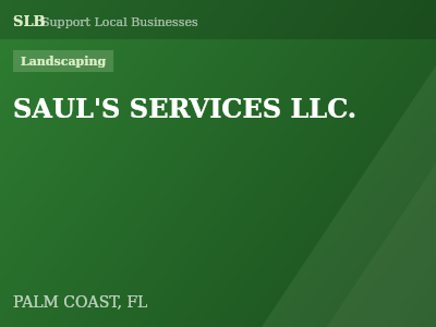 SAUL'S SERVICES LLC. — Landscaping in PALM COAST, FL