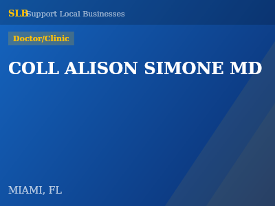 COLL ALISON SIMONE MD — Doctor/Clinic in MIAMI, FL