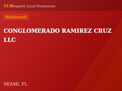 CONGLOMERADO RAMIREZ CRUZ LLC — Restaurant in MIAMI, FL