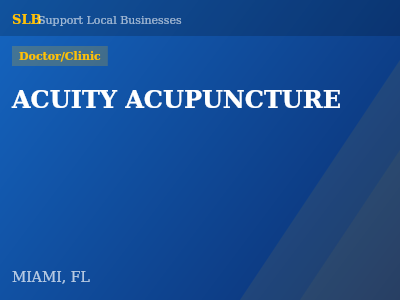 ACUITY ACUPUNCTURE — Doctor/Clinic in MIAMI, FL