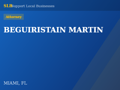 BEGUIRISTAIN MARTIN — Attorney in MIAMI, FL