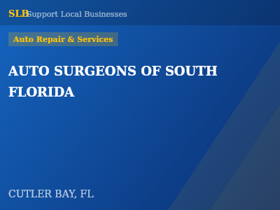 AUTO SURGEONS OF SOUTH FLORIDA — Auto Repair & Services in CUTLER BAY, FL