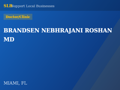 BRANDSEN NEBHRAJANI ROSHAN MD — Doctor/Clinic in MIAMI, FL