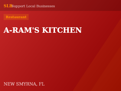 A-RAM'S KITCHEN — Restaurant in NEW SMYRNA, FL
