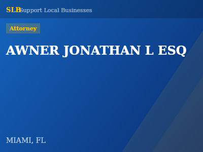 AWNER JONATHAN L ESQ — Attorney in MIAMI, FL