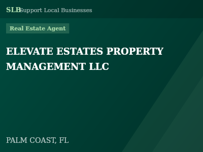 ELEVATE ESTATES PROPERTY MANAGEMENT LLC — Real Estate Agent in PALM COAST, FL