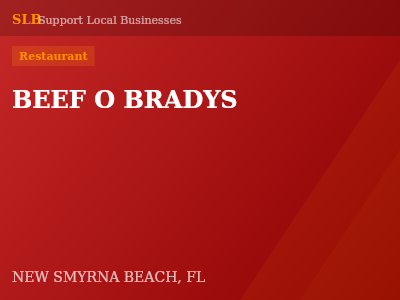 BEEF O BRADYS — Restaurant in NEW SMYRNA BEACH, FL