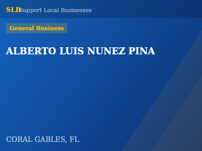 ALBERTO LUIS NUNEZ PINA — General Business in CORAL GABLES, FL