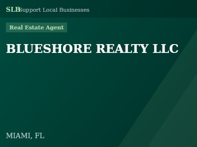 BLUESHORE REALTY LLC — Real Estate Agent in MIAMI, FL