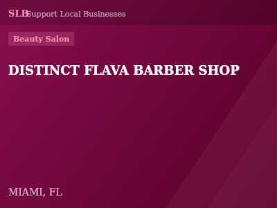 DISTINCT FLAVA BARBER SHOP — Beauty Salon in MIAMI, FL