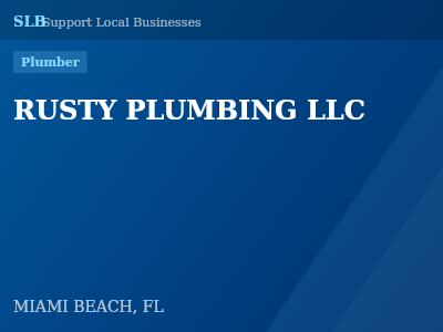 RUSTY PLUMBING LLC — Plumber in MIAMI BEACH, FL