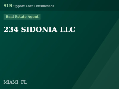 234 SIDONIA LLC — Real Estate Agent in MIAMI, FL