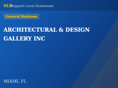 ARCHITECTURAL & DESIGN GALLERY INC — General Business in MIAMI, FL