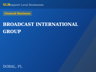 BROADCAST INTERNATIONAL GROUP — General Business in DORAL, FL