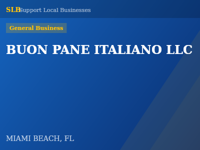 BUON PANE ITALIANO LLC — General Business in MIAMI BEACH, FL