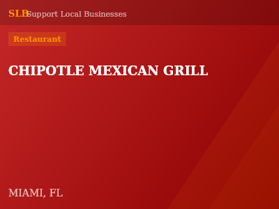 CHIPOTLE MEXICAN GRILL — Restaurant in MIAMI, FL