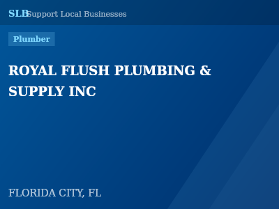 ROYAL FLUSH PLUMBING & SUPPLY INC — Plumber in FLORIDA CITY, FL