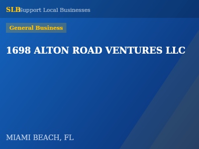 1698 ALTON ROAD VENTURES LLC — General Business in MIAMI BEACH, FL