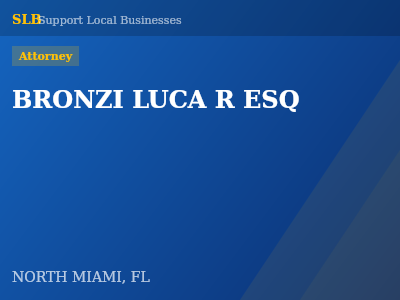 BRONZI LUCA R ESQ — Attorney in NORTH MIAMI, FL