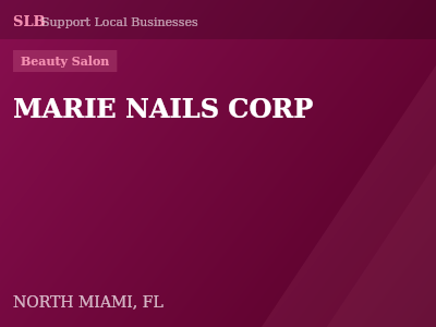 MARIE NAILS CORP — Beauty Salon in NORTH MIAMI, FL