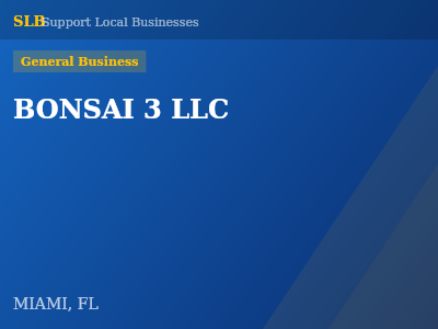 BONSAI 3 LLC — General Business in MIAMI, FL