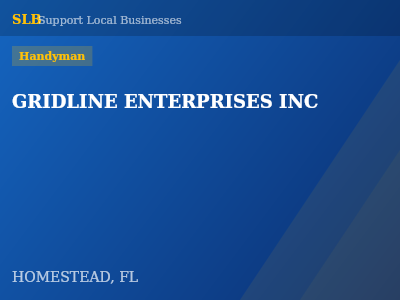 GRIDLINE ENTERPRISES INC — Handyman in HOMESTEAD, FL