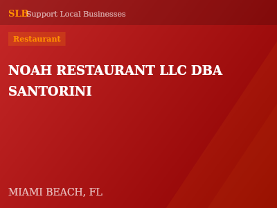 NOAH RESTAURANT LLC DBA SANTORINI — Restaurant in MIAMI BEACH, FL