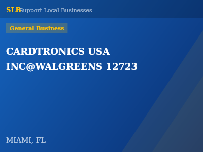 CARDTRONICS USA INC@WALGREENS 12723 — General Business in MIAMI, FL