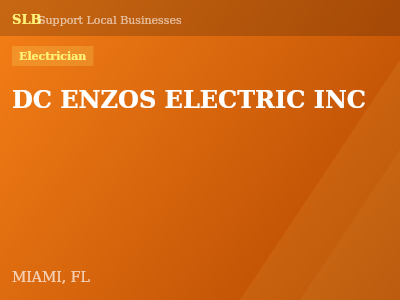 DC ENZOS ELECTRIC INC — Electrician in MIAMI, FL